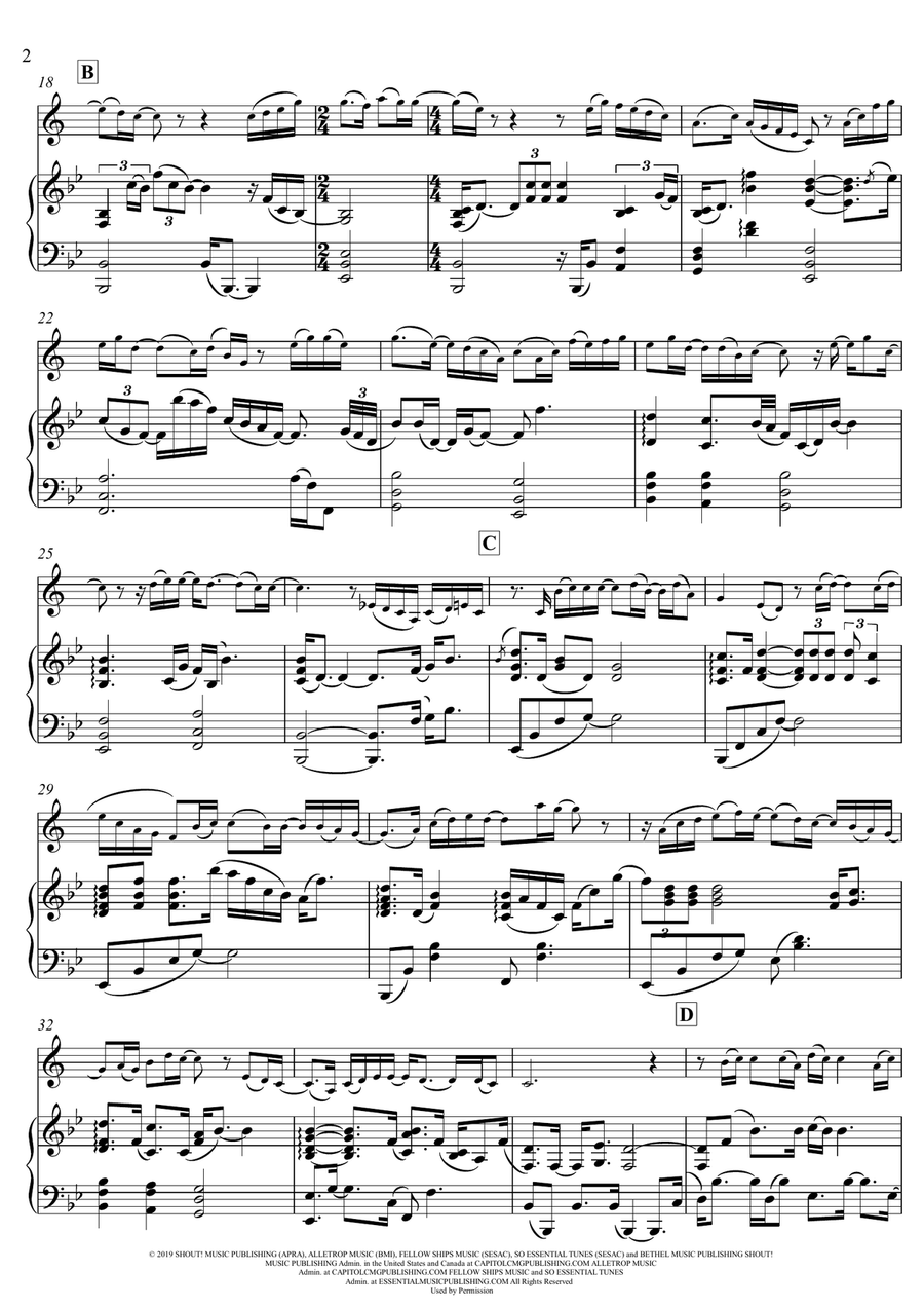 Goodness Of God Goodness Of God B-Flat Clarinet scores gallery preview page 2