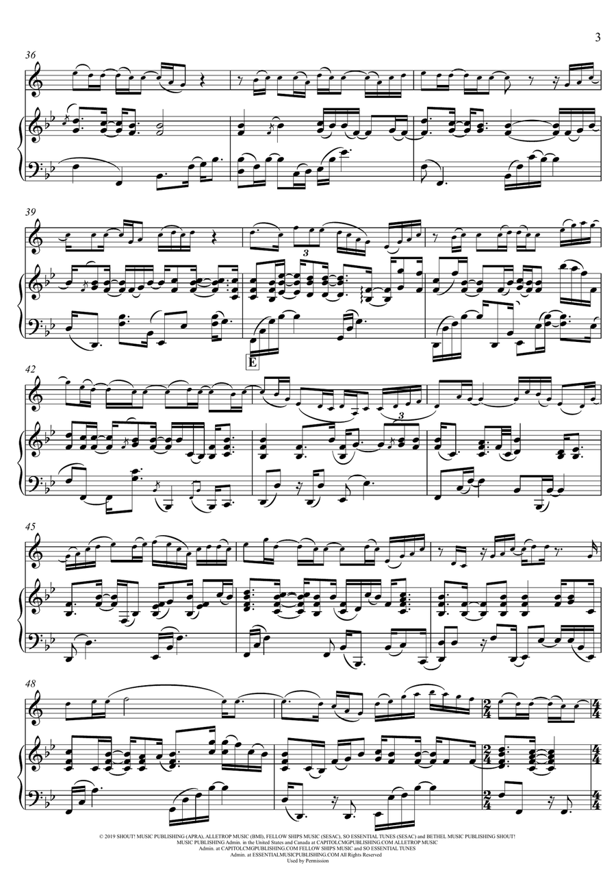Goodness Of God Goodness Of God B-Flat Clarinet scores gallery preview page 3