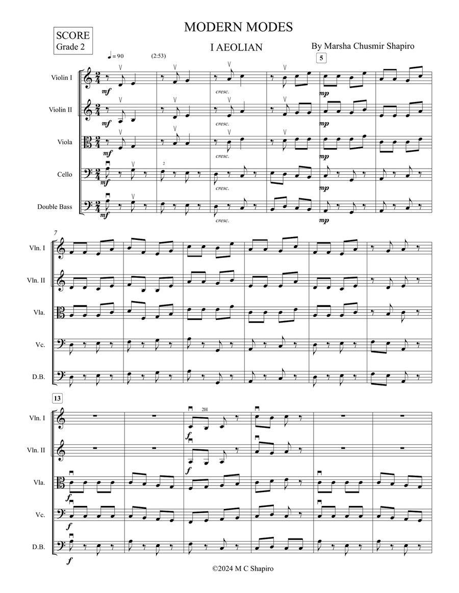 Modern Modes Modern Modes String Orchestra scores gallery preview page 1