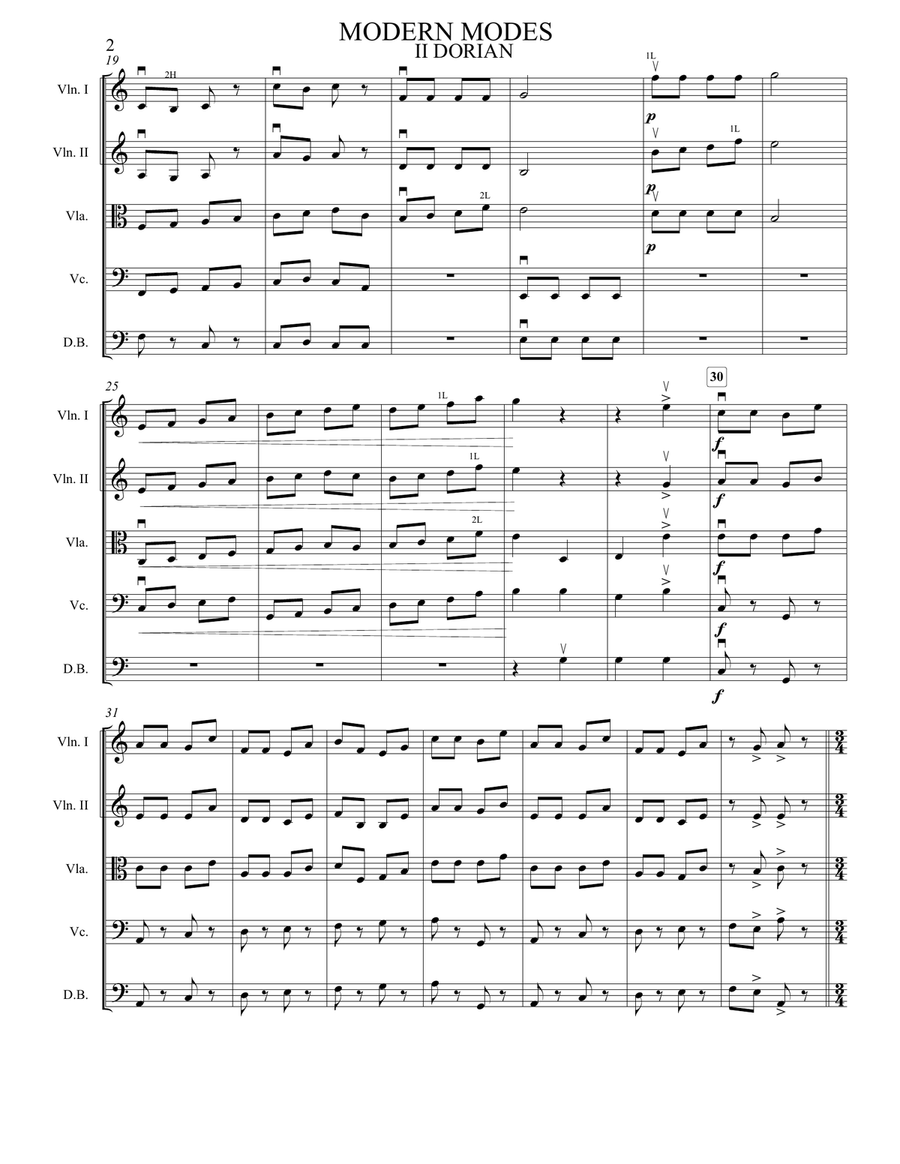 Modern Modes Modern Modes String Orchestra scores gallery preview page 2