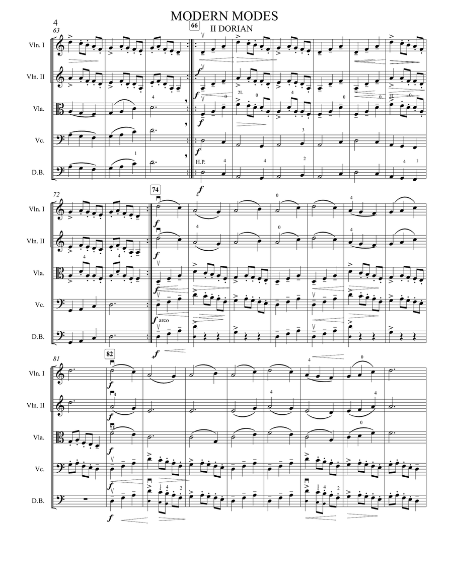 Modern Modes Modern Modes String Orchestra scores gallery preview page 4