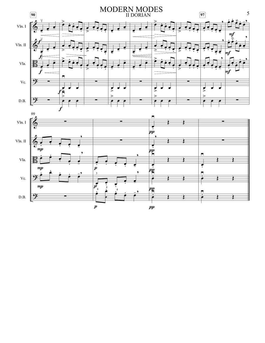 Modern Modes Modern Modes String Orchestra scores gallery preview page 5