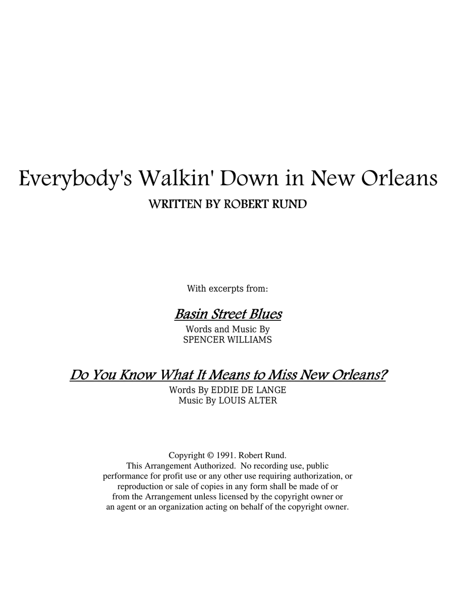 Medley: Do You Know What It Means To Miss New Orleans with Basin Street Blues TTBB scores gallery preview page 1