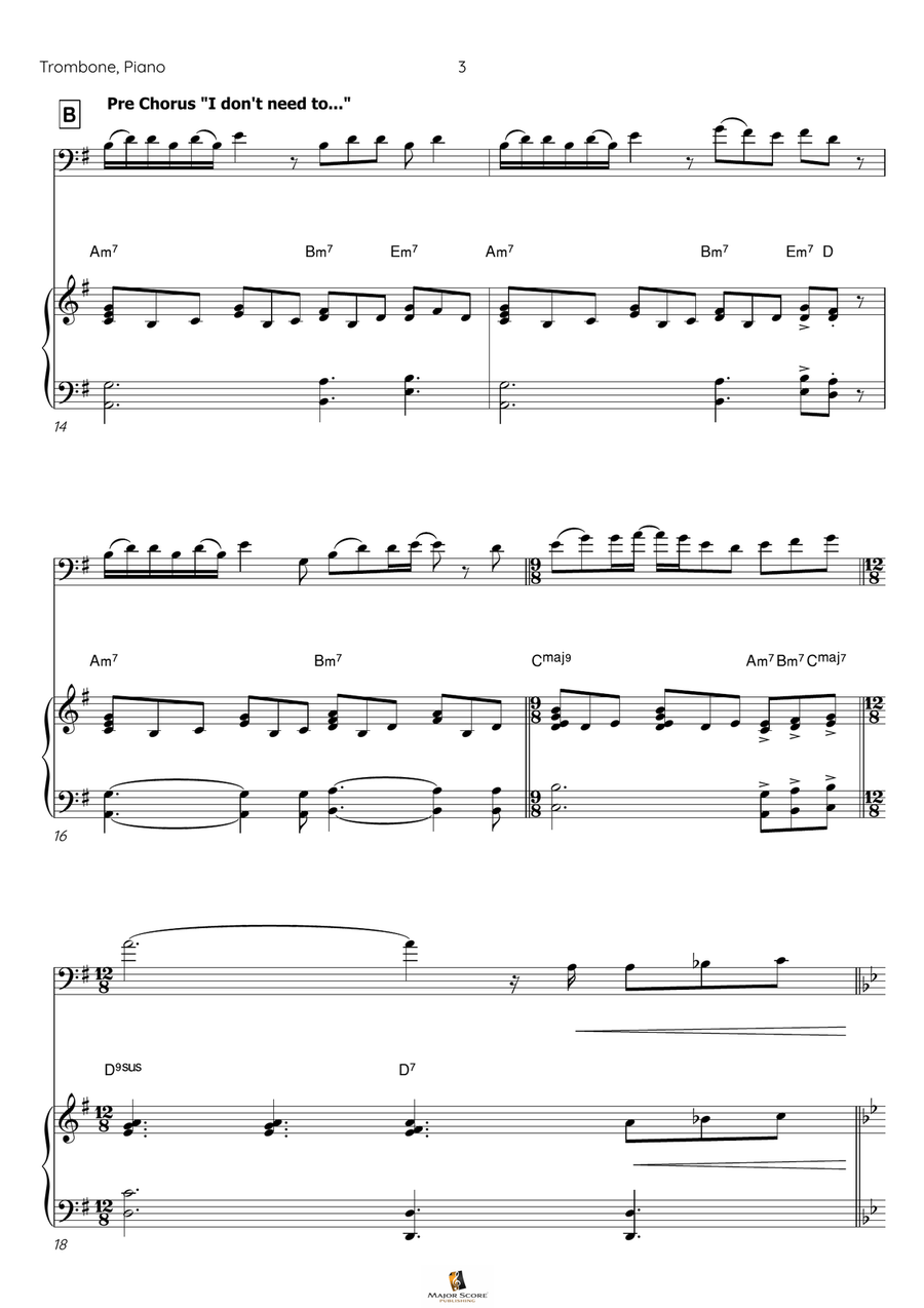 I Have Nothing Piano scores gallery preview page 4