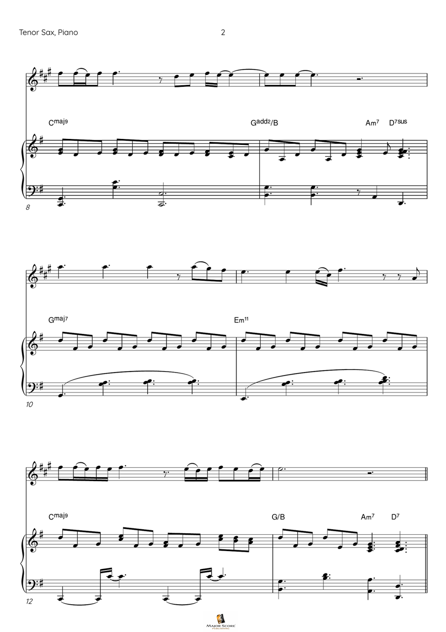 I Have Nothing Tenor Saxophone scores gallery preview page 3
