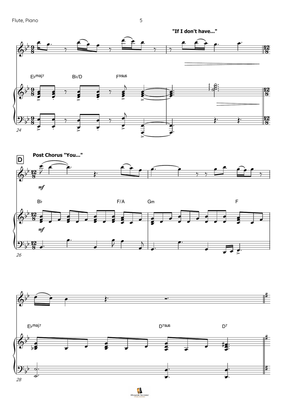 I Have Nothing Flute Solo scores gallery preview page 6