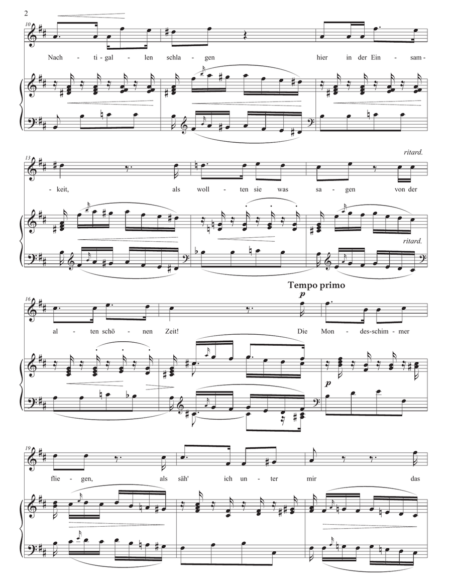 SCHUMANN: In der Fremde, Op. 39 no. 8 (transposed to B minor) Piano, Vocal scores gallery preview page 3