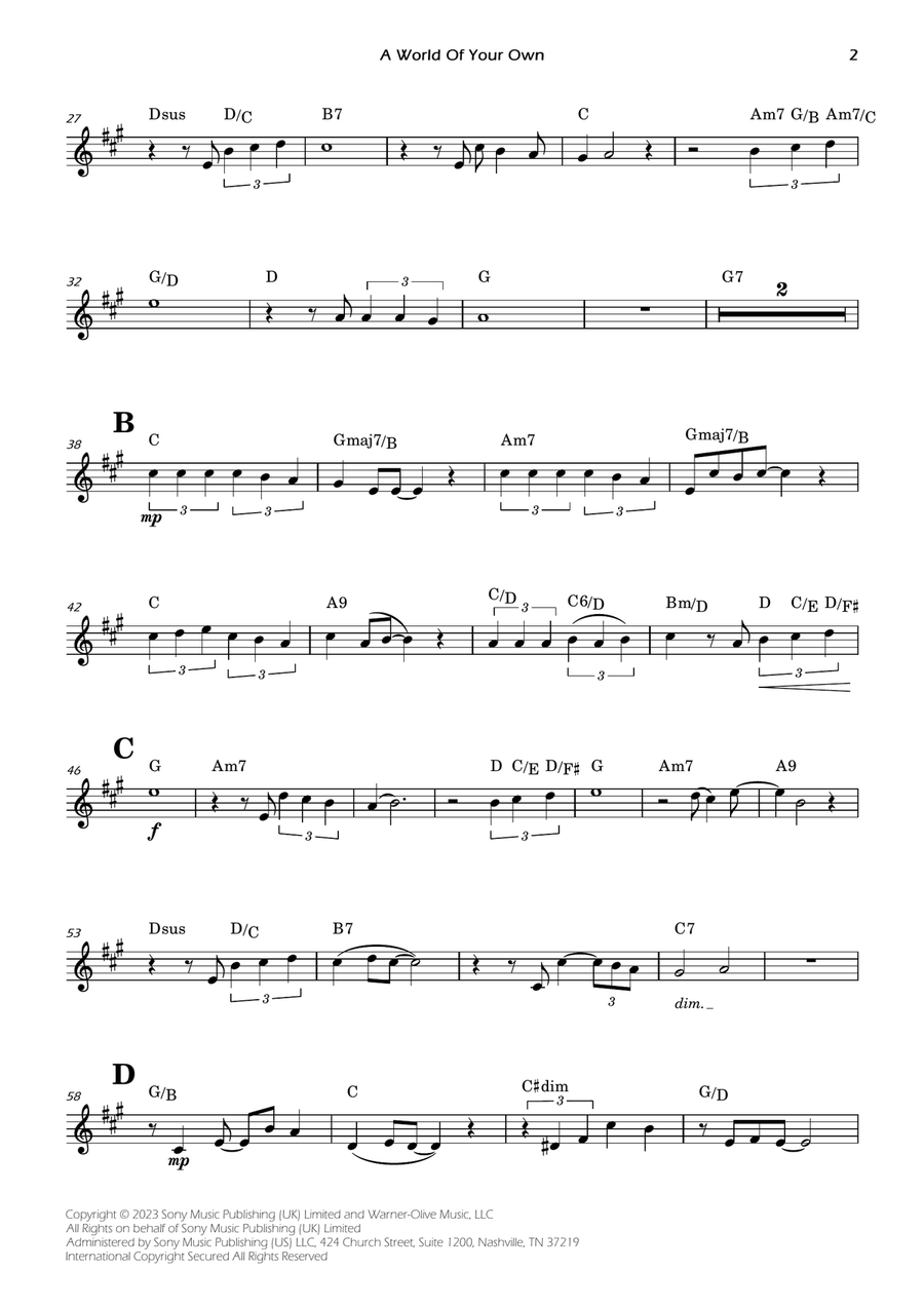 A World Of Your Own A World Of Your Own Soprano Saxophone scores gallery preview page 2