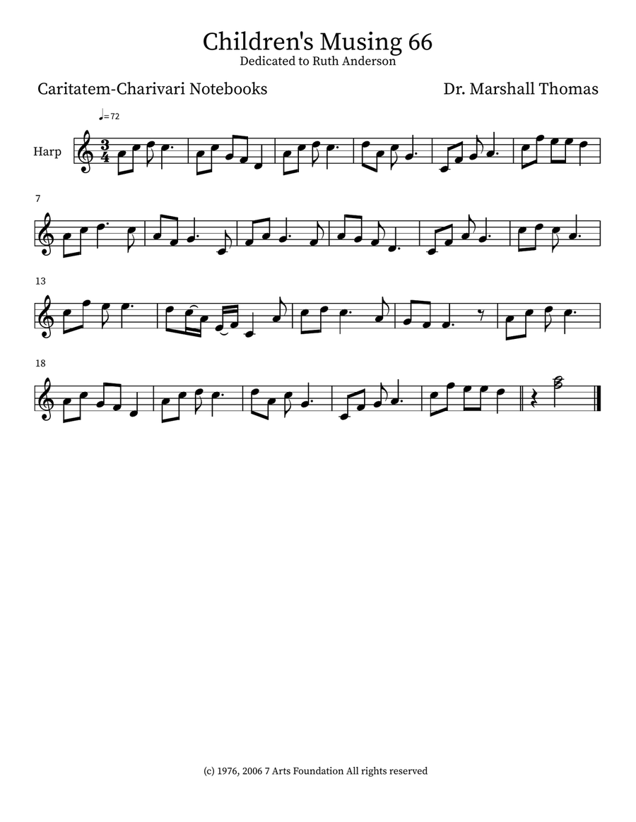 Children's Musing 66 Children's Musing 66 Small Ensemble scores gallery preview page 3