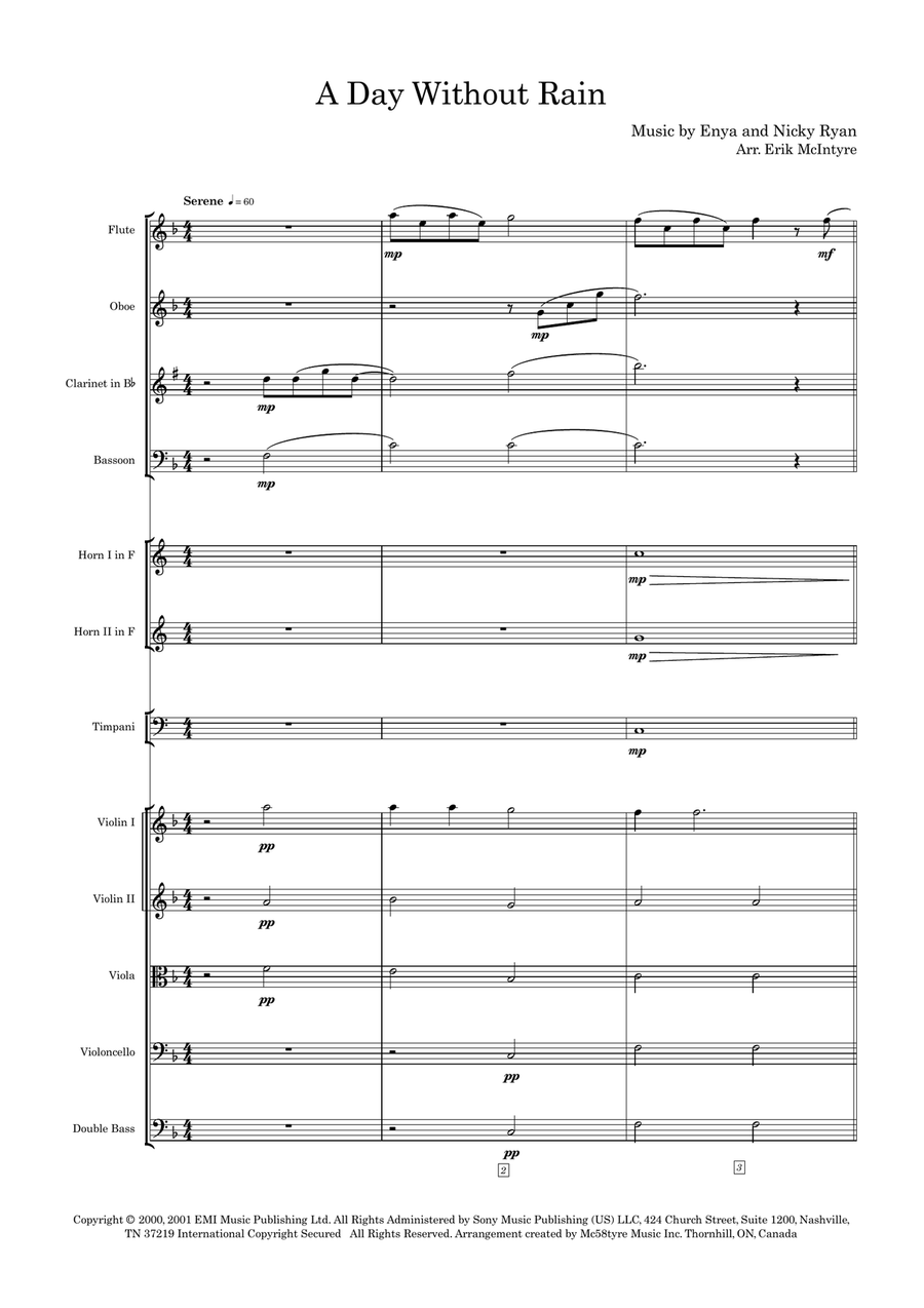 A Day Without Rain Large Ensemble scores gallery preview page 2