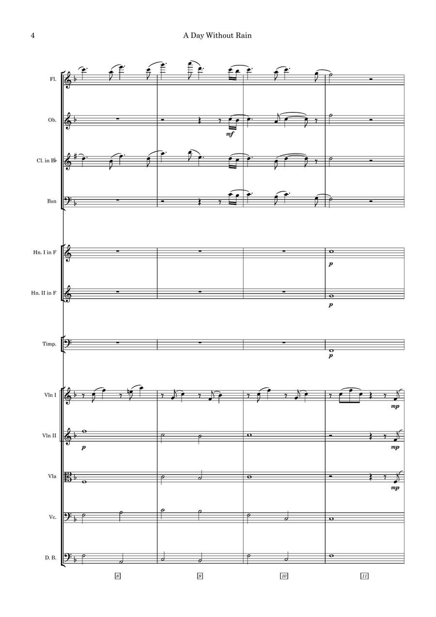 A Day Without Rain Large Ensemble scores gallery preview page 4