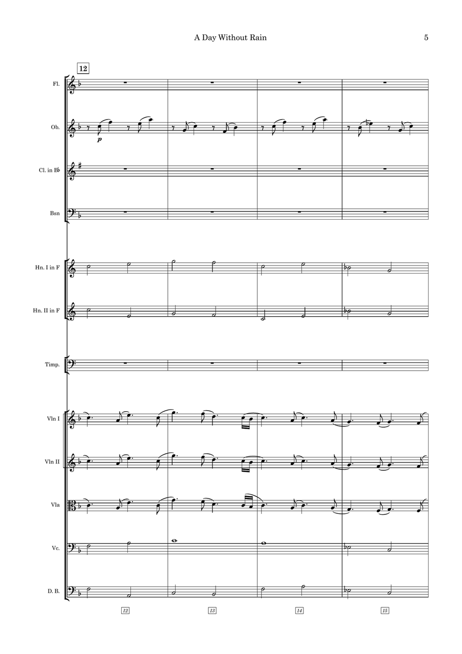 A Day Without Rain Large Ensemble scores gallery preview page 5