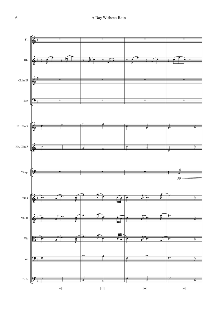A Day Without Rain Large Ensemble scores gallery preview page 6