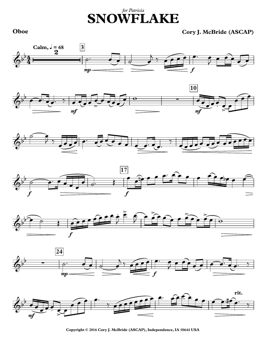 Snowflake Snowflake Chamber Music scores gallery preview page 1