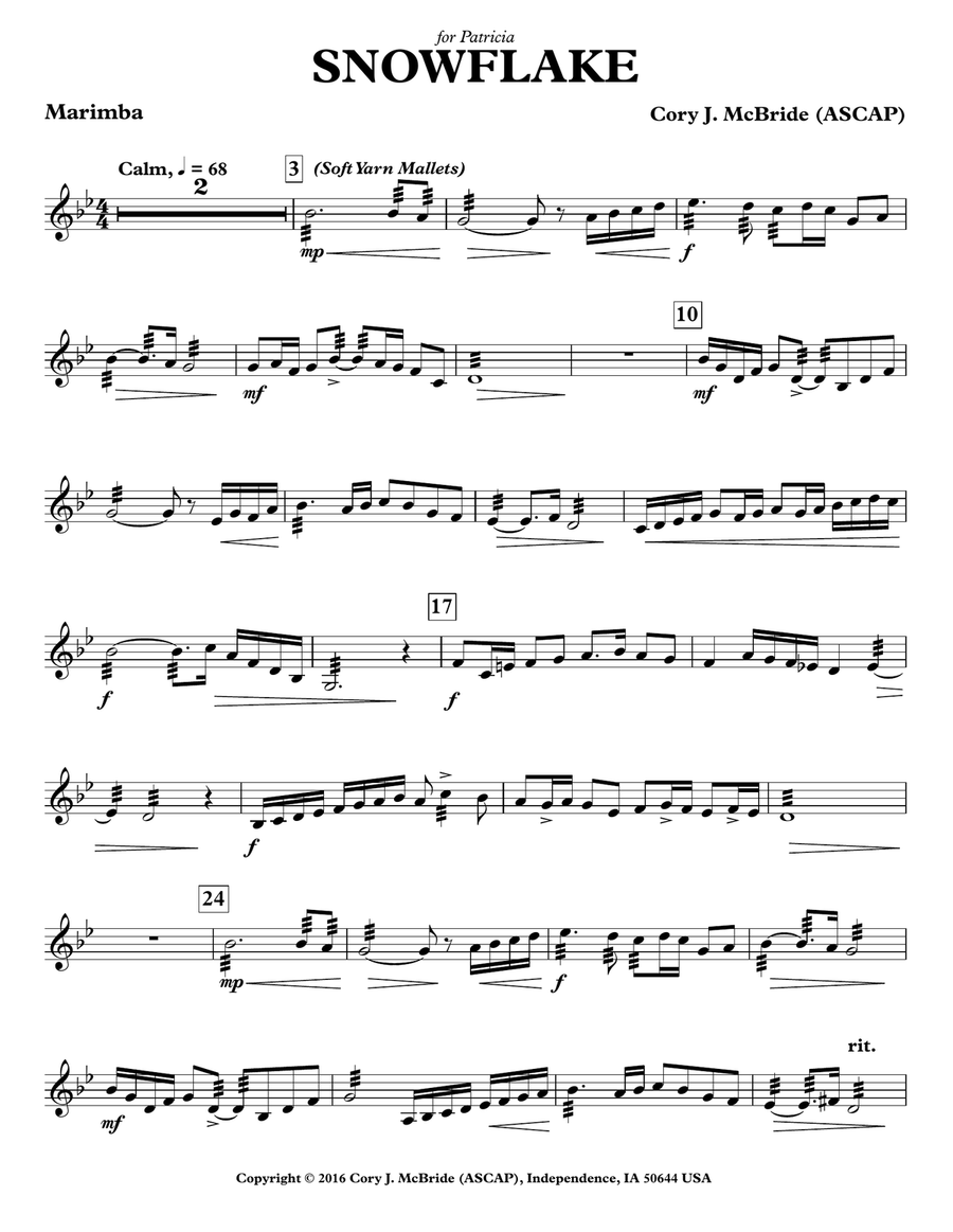 Snowflake Chamber Music scores gallery preview page 1