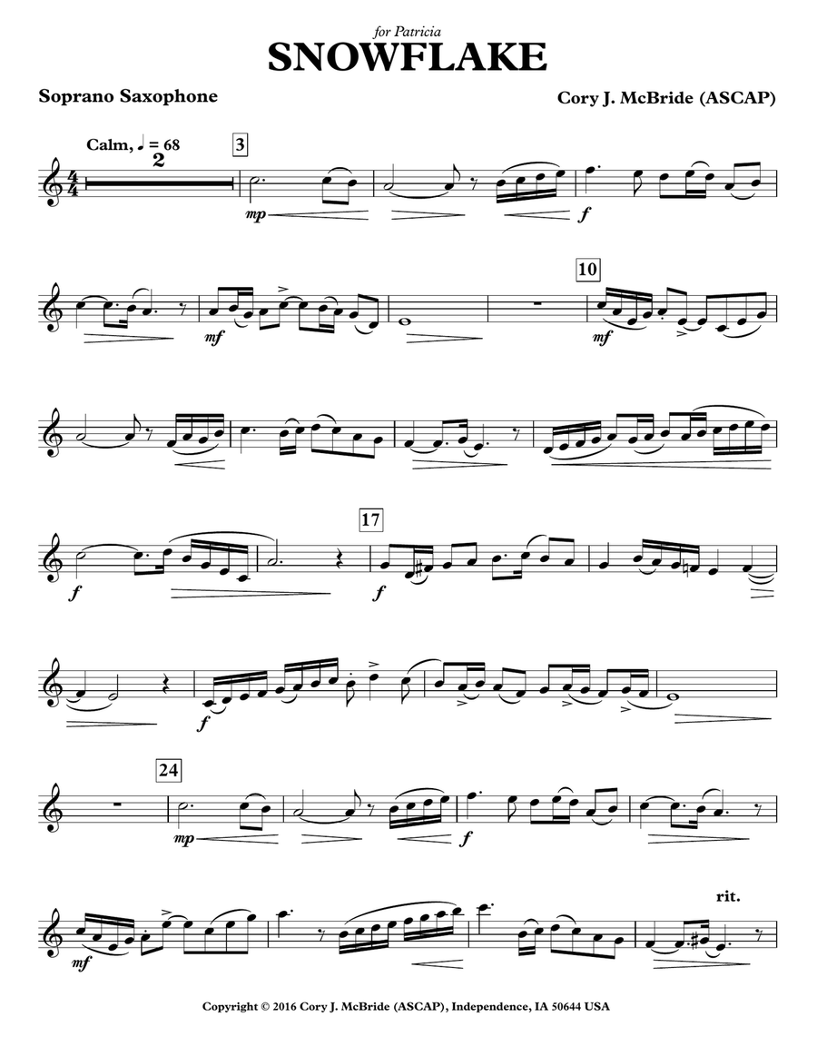 Snowflake Snowflake Chamber Music scores gallery preview page 1