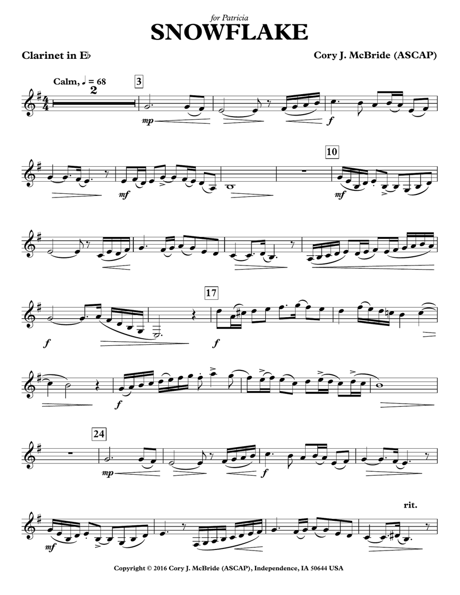 Snowflake Chamber Music scores gallery preview page 1