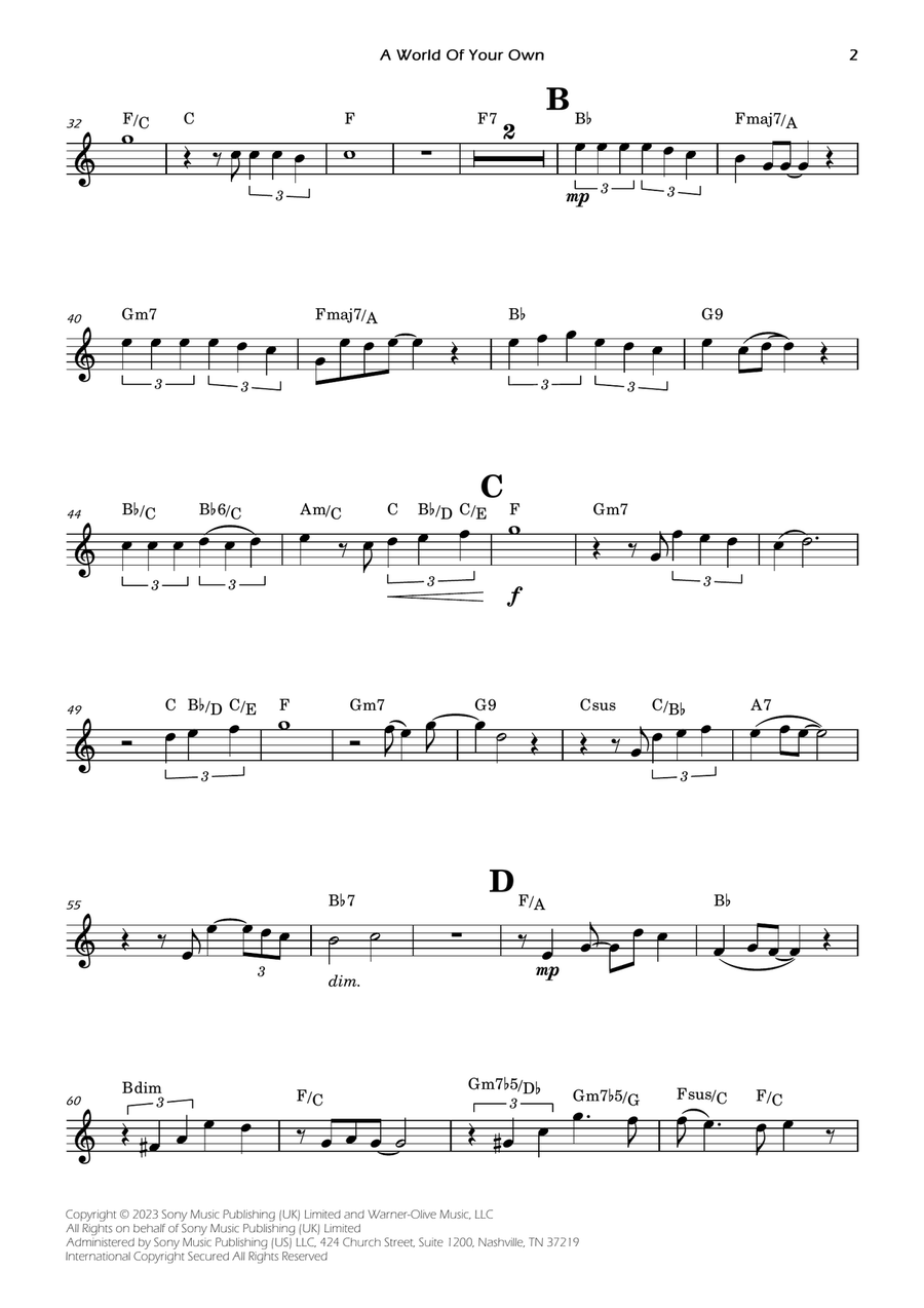 A World Of Your Own A World Of Your Own English Horn scores gallery preview page 2