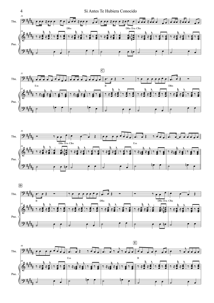 Si Antes Te Hubiera Conocido Piano scores gallery preview page 4