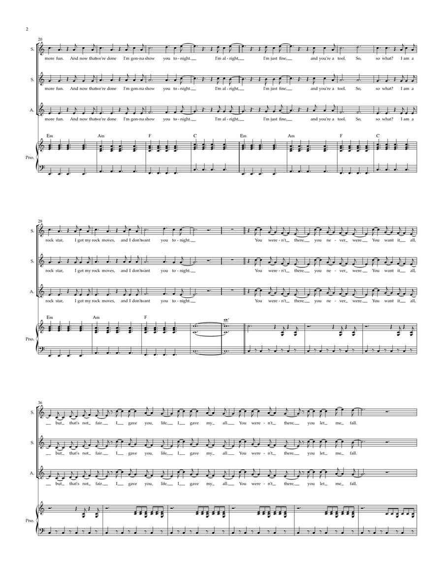 Medley: So What with Boys SSA scores gallery preview page 2