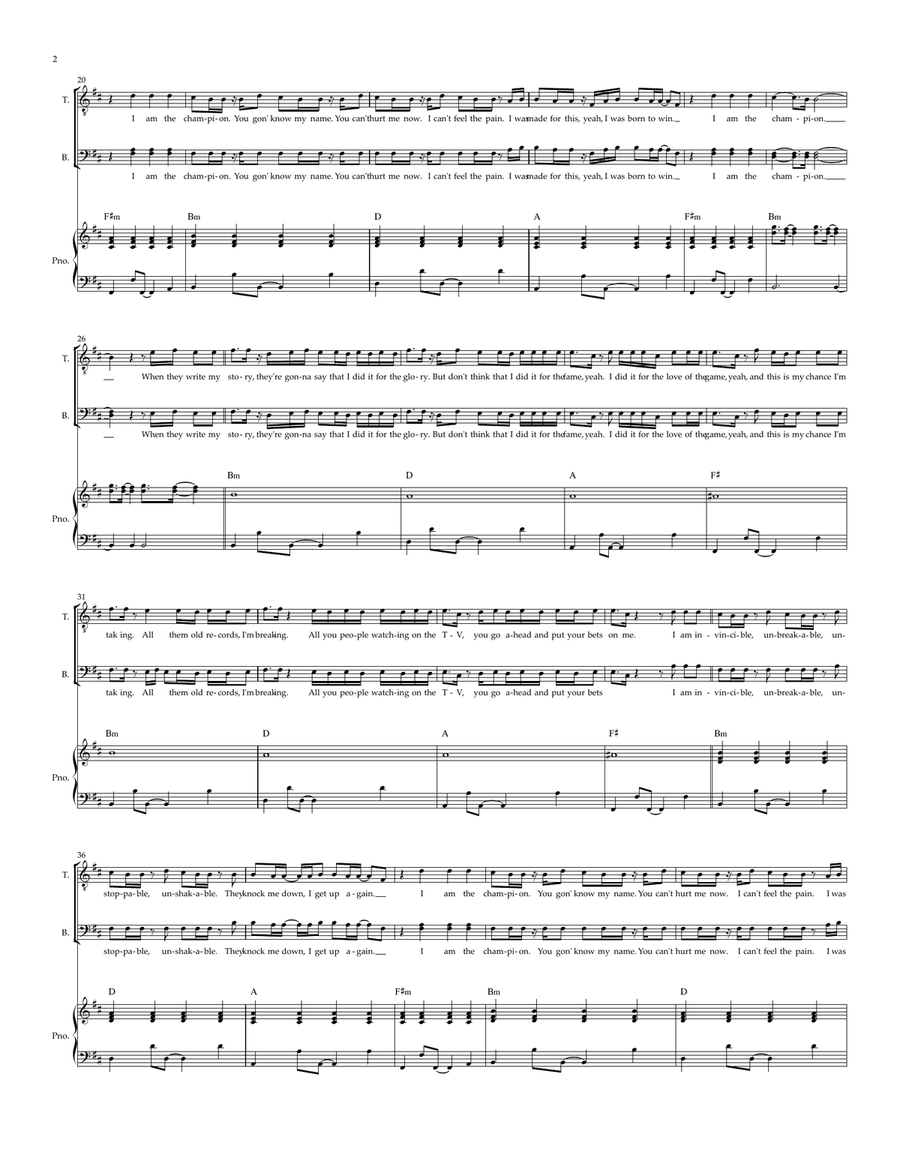 The Champion The Champion 3-Part scores gallery preview page 2