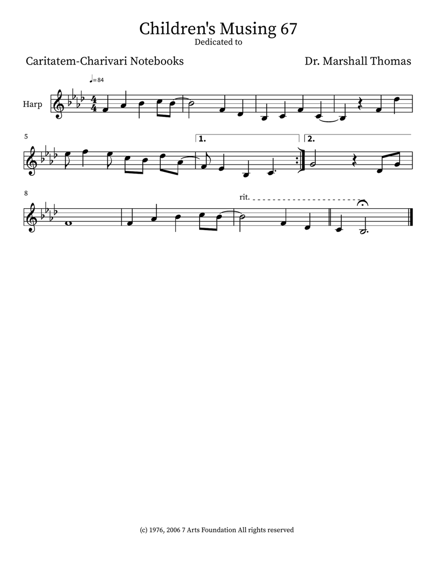 Children's Musing 67 Children's Musing 67 Small Ensemble scores gallery preview page 3