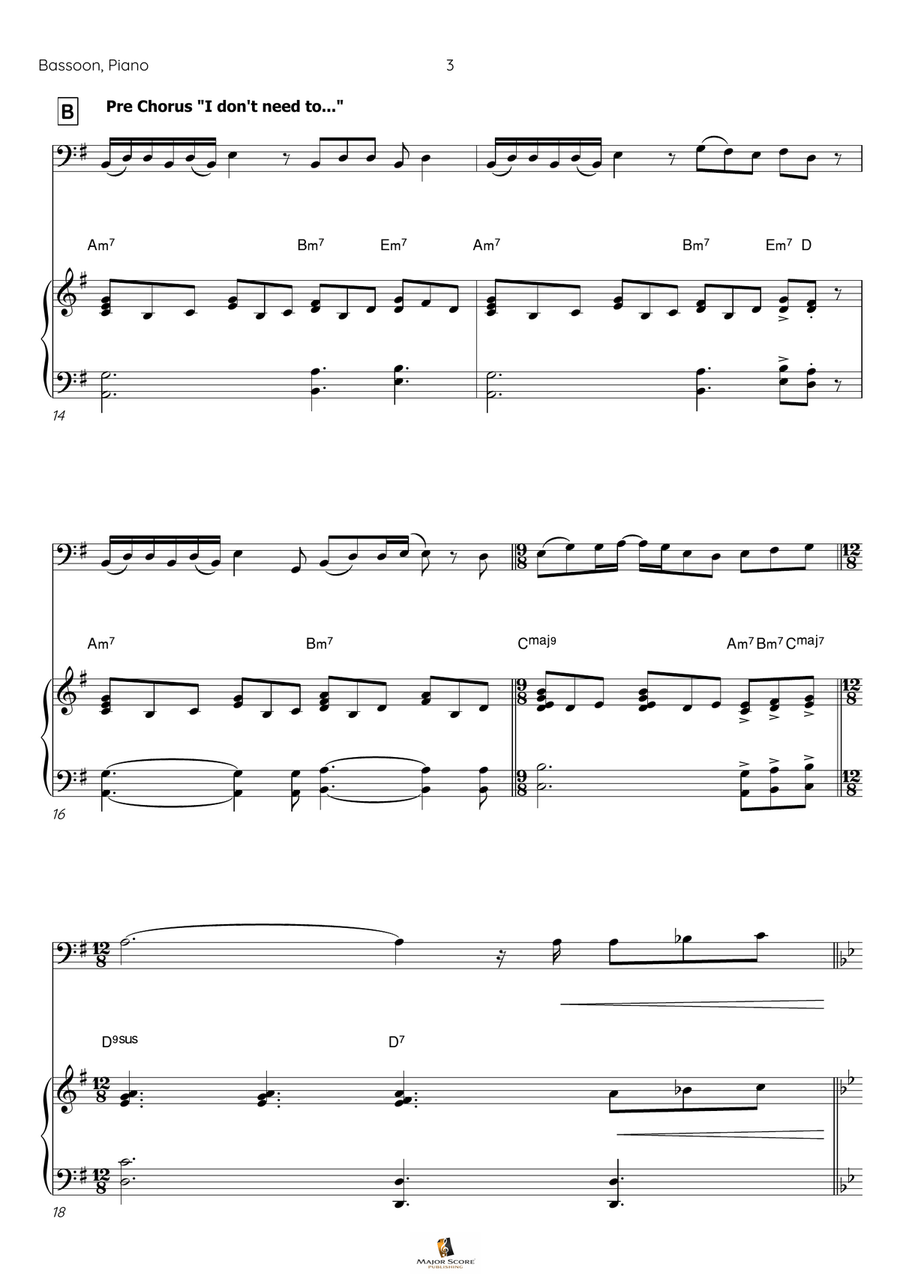 I Have Nothing Bassoon scores gallery preview page 4