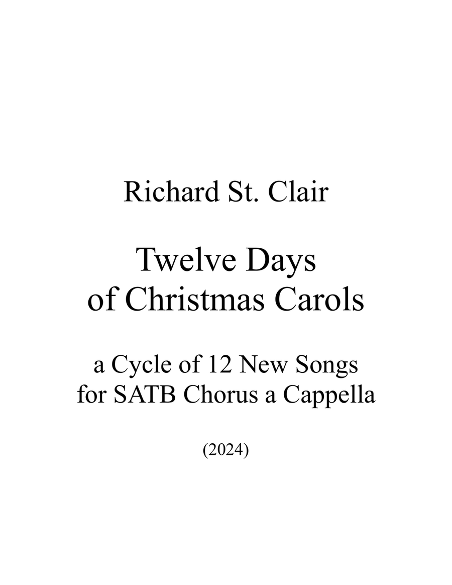 Twelve Days of Christmas Carols - for SATB Chorus a Cappella 4-Part scores gallery preview page 1