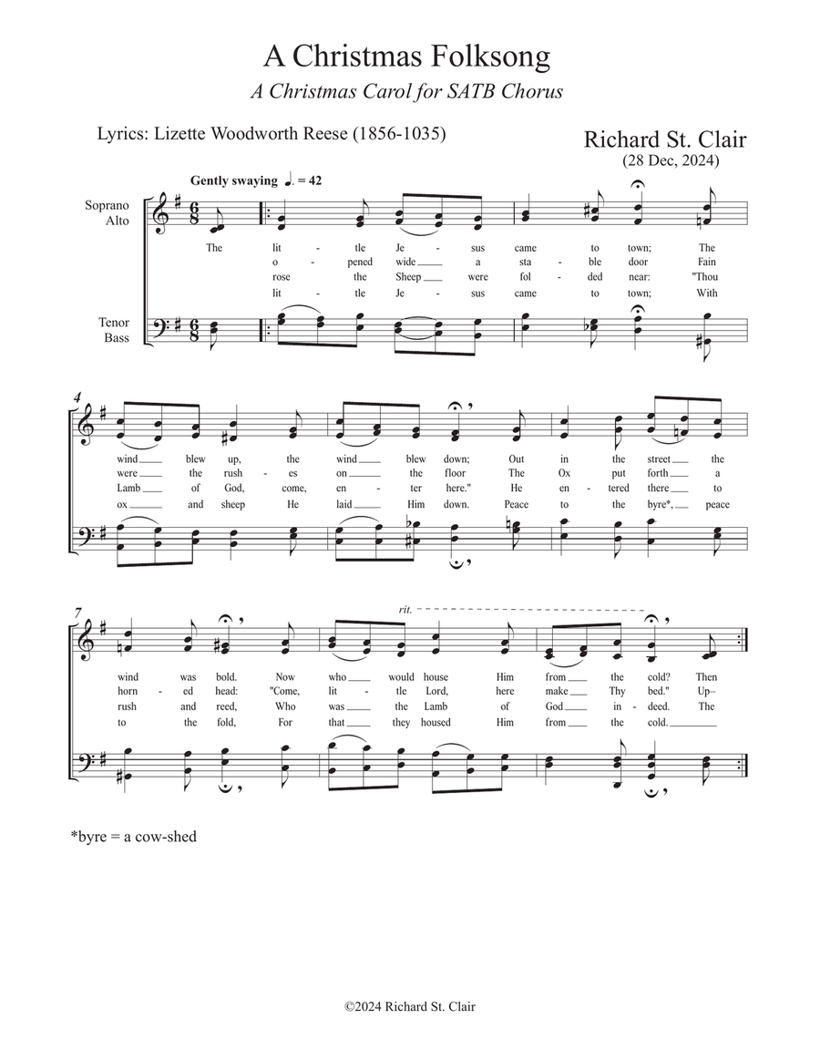 Twelve Days of Christmas Carols - for SATB Chorus a Cappella 4-Part scores gallery preview page 2