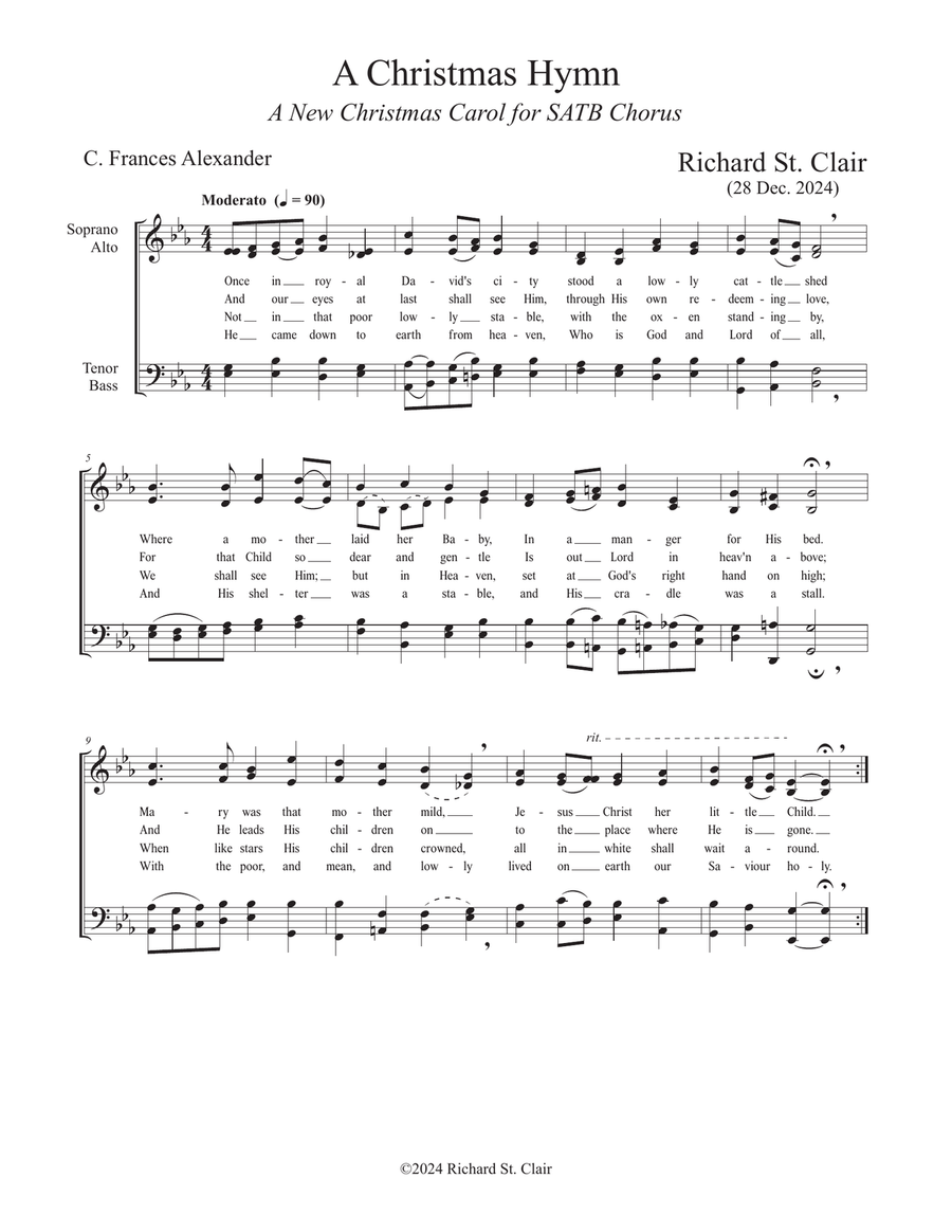 Twelve Days of Christmas Carols - for SATB Chorus a Cappella 4-Part scores gallery preview page 3