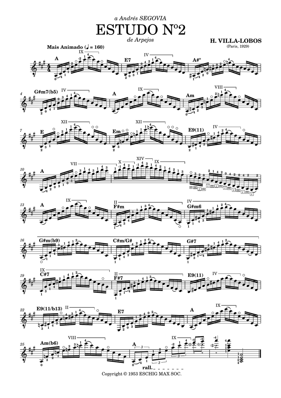 Douze Etudes Acoustic Guitar scores gallery preview page 2