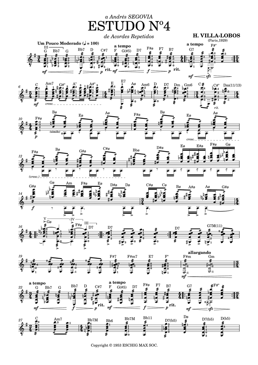 Douze Etudes Acoustic Guitar scores gallery preview page 4