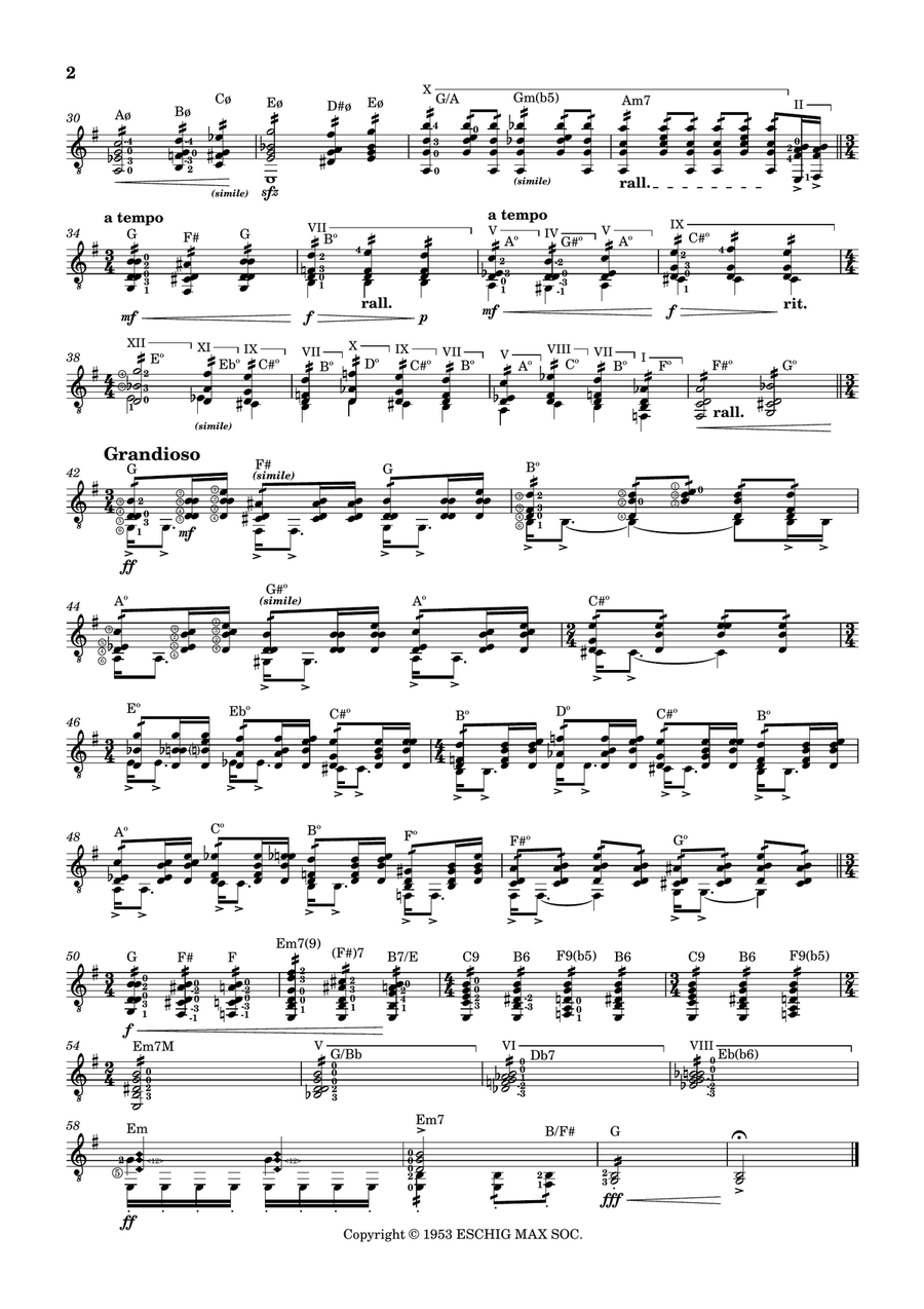 Douze Etudes Acoustic Guitar scores gallery preview page 5
