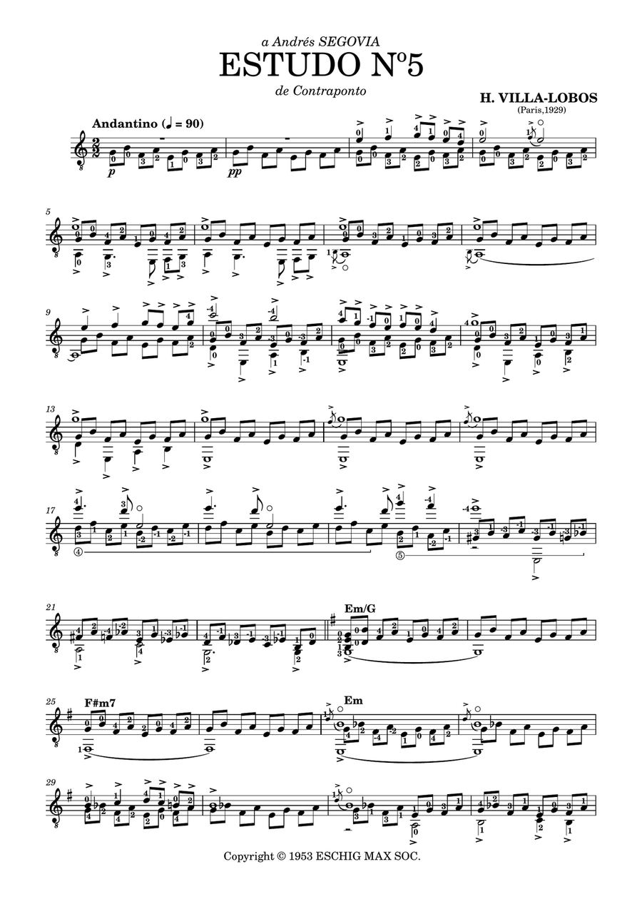 Douze Etudes Acoustic Guitar scores gallery preview page 6