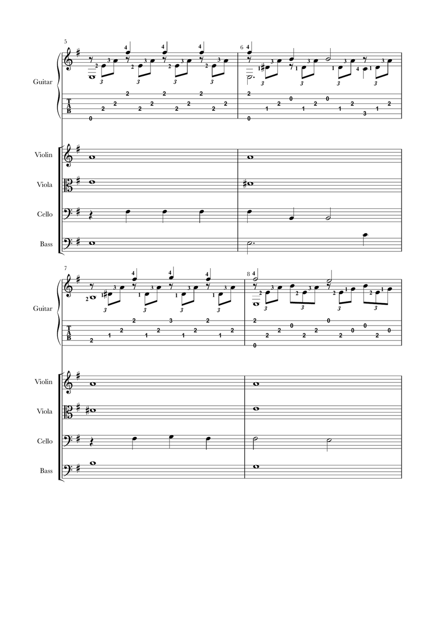 Study op. 6 no. 11 Small Ensemble scores gallery preview page 2