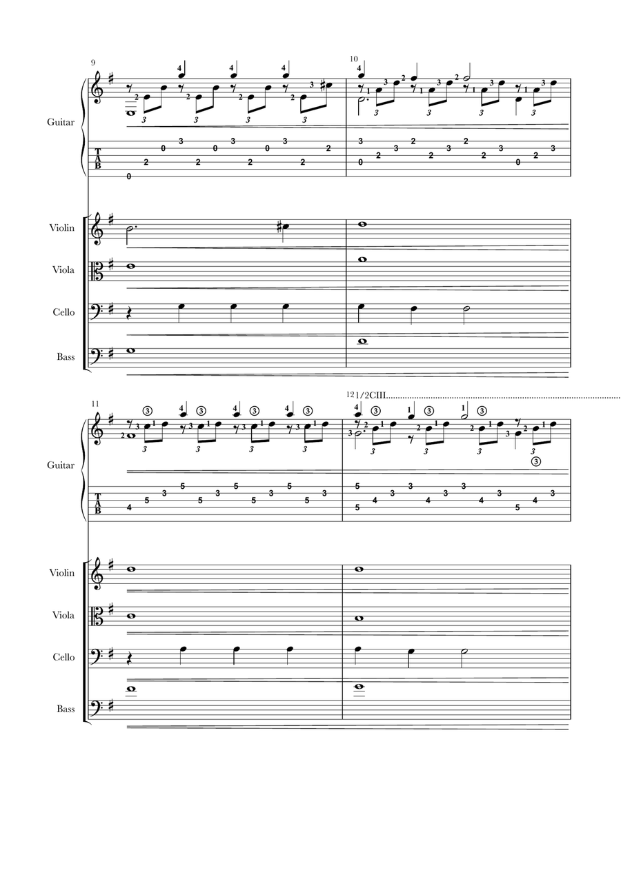 Study op. 6 no. 11 Small Ensemble scores gallery preview page 3