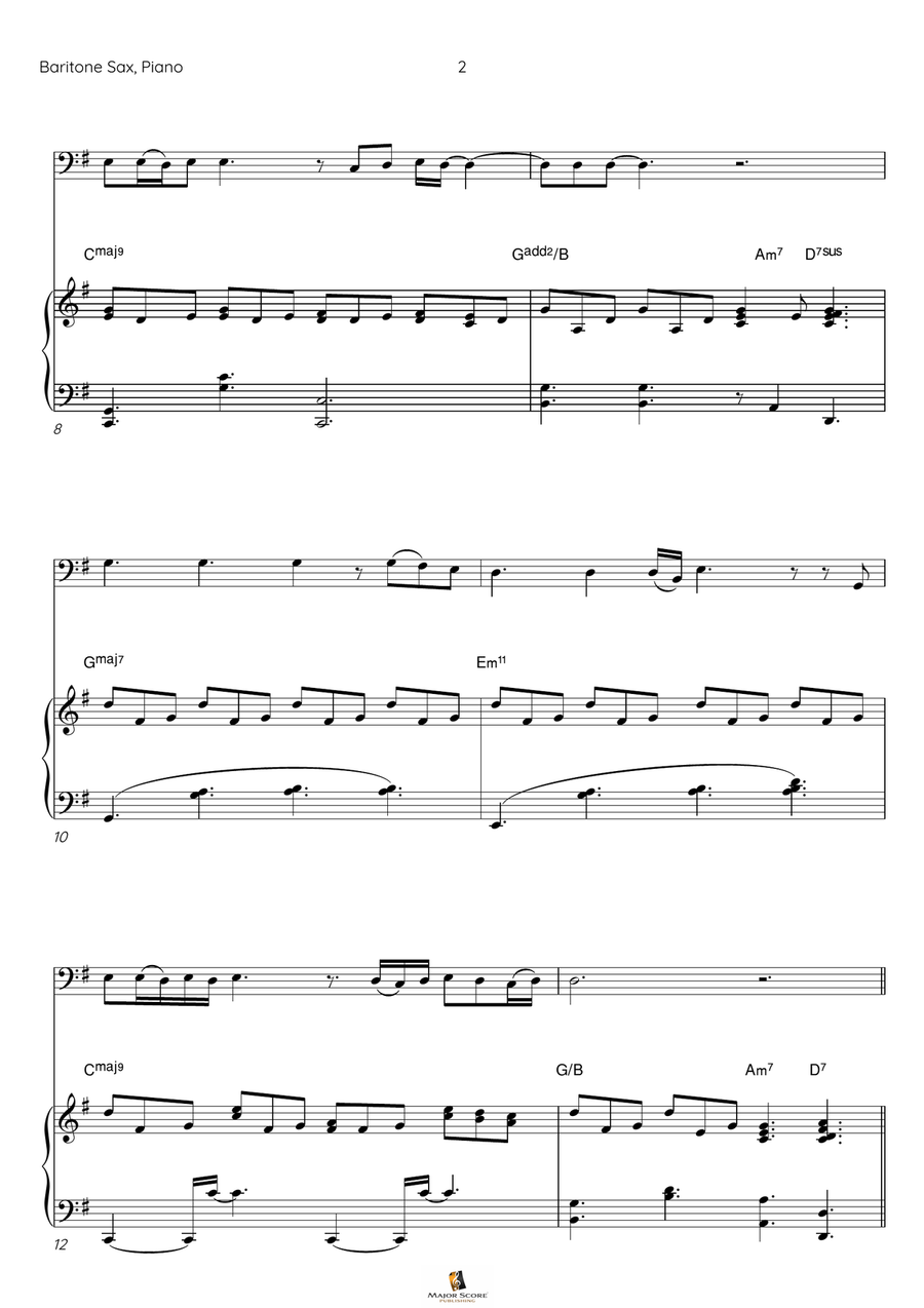 I Have Nothing Baritone Saxophone scores gallery preview page 3