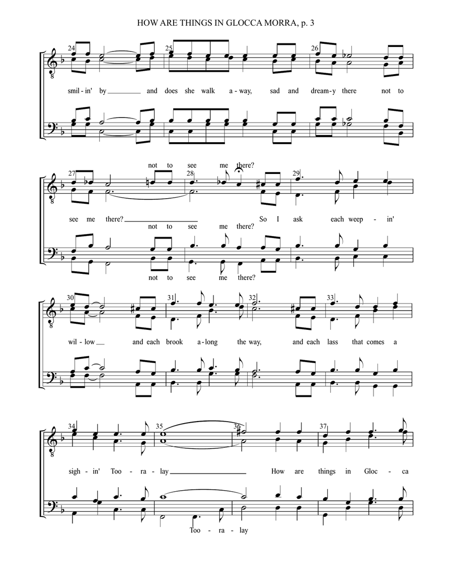 How Are Things In Glocca Morra TTBB scores gallery preview page 4