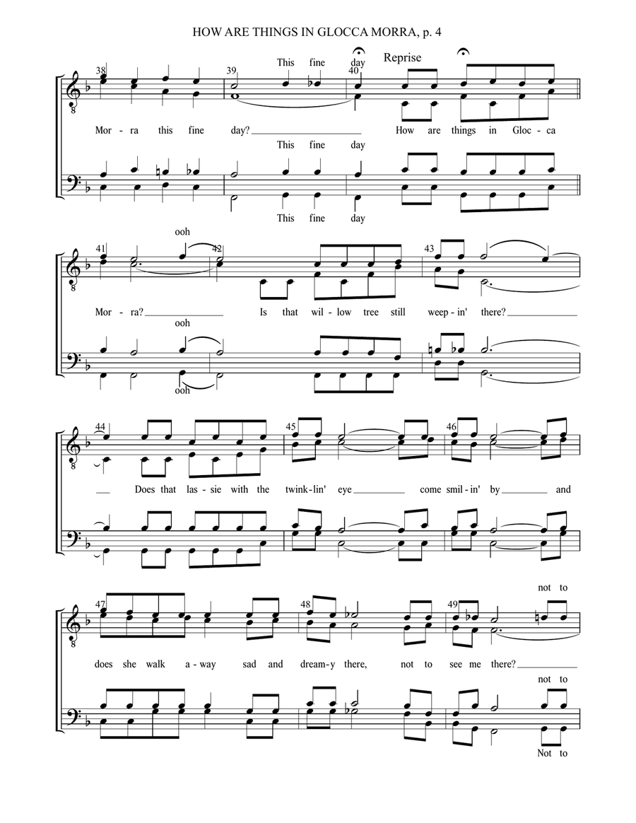 How Are Things In Glocca Morra TTBB scores gallery preview page 5