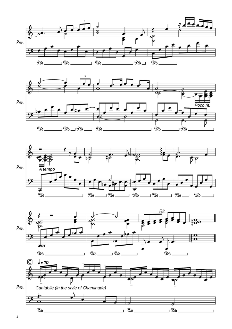 In the bleak midwinter (Darke) for flute and piano Flute Solo scores gallery preview page 2