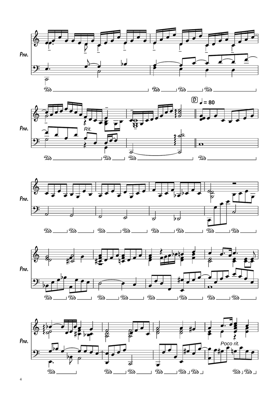 In the bleak midwinter (Darke) for flute and piano Flute Solo scores gallery preview page 4