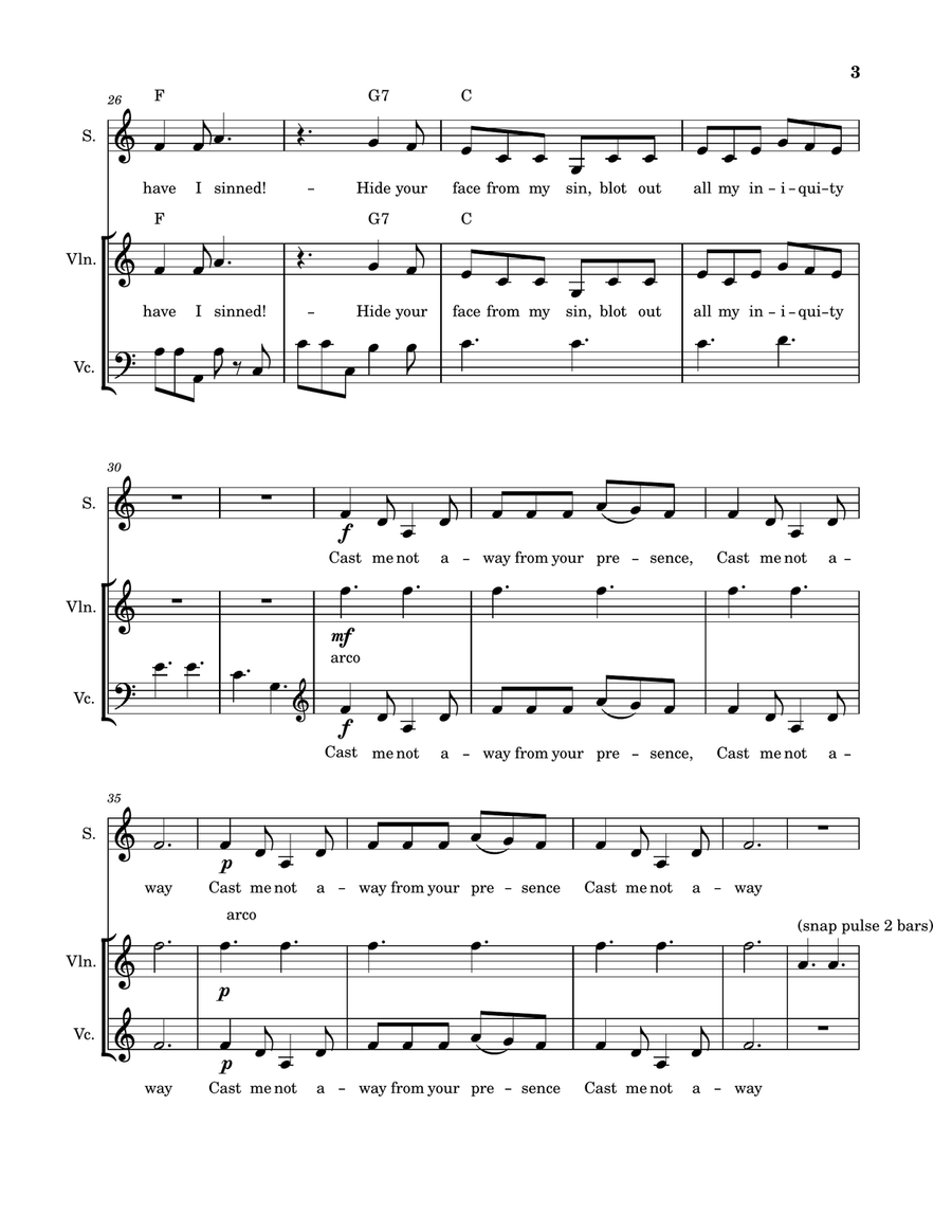 Sacrifice and Refuge Cantata for singers and 2 obbligato instruments SA scores gallery preview page 3