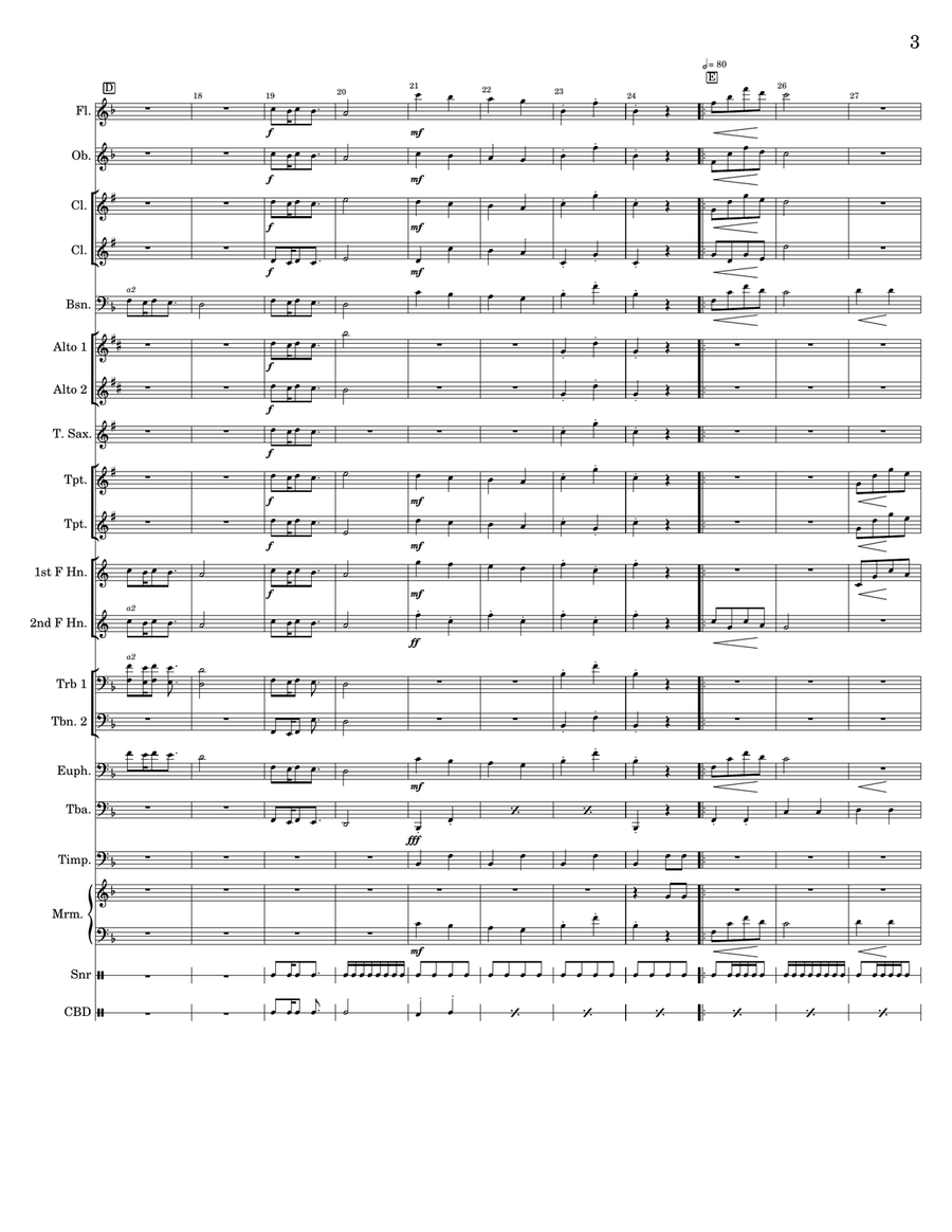 March of The Randomness March of The Randomness Concert Band scores gallery preview page 3