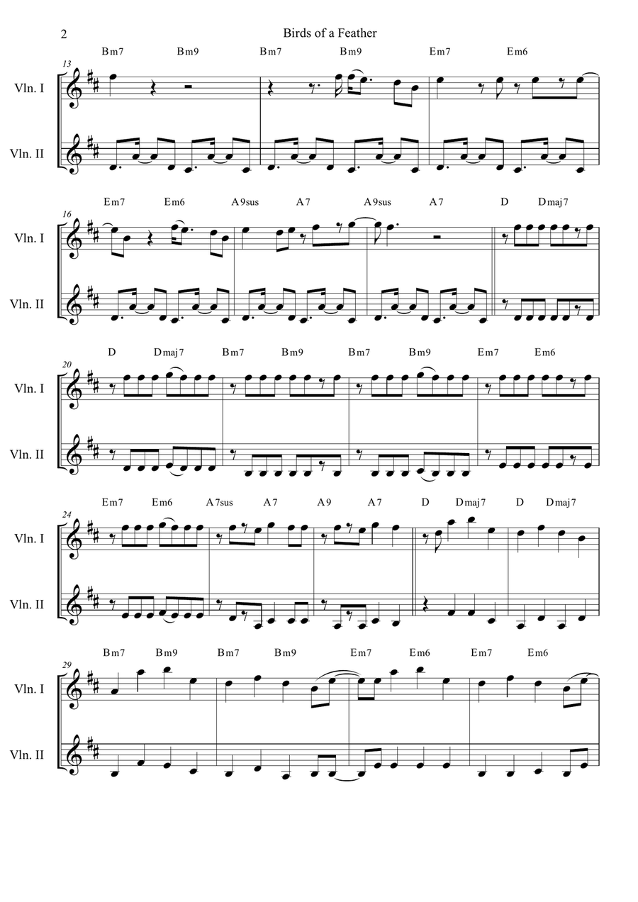 Birds Of A Feather Birds Of A Feather String Duet scores gallery preview page 2