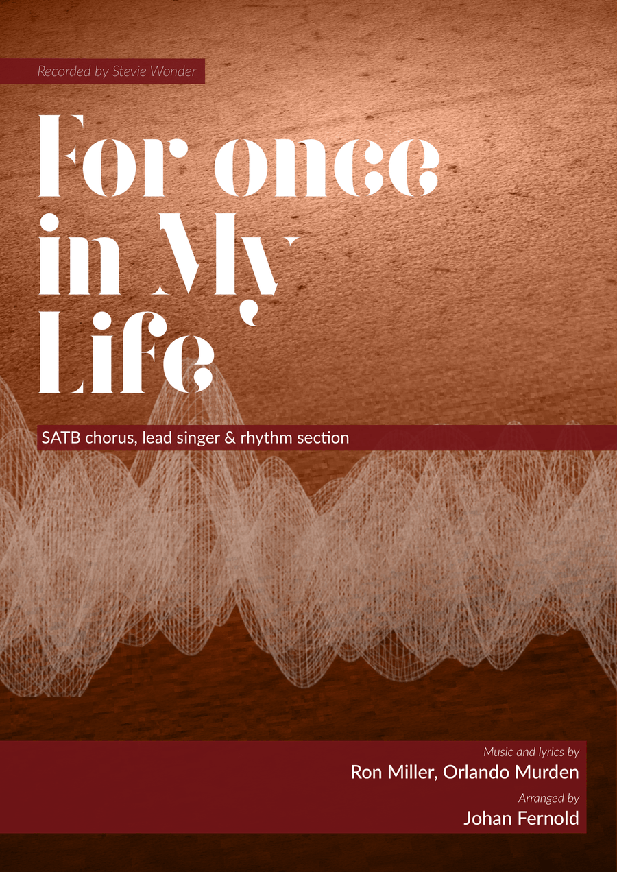 For Once In My Life 4-Part scores gallery preview page 1