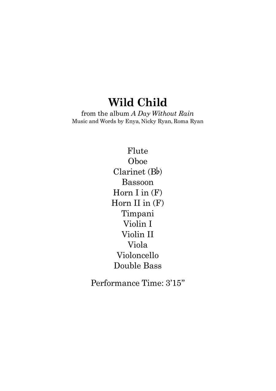 Wild Child Large Ensemble scores gallery preview page 1