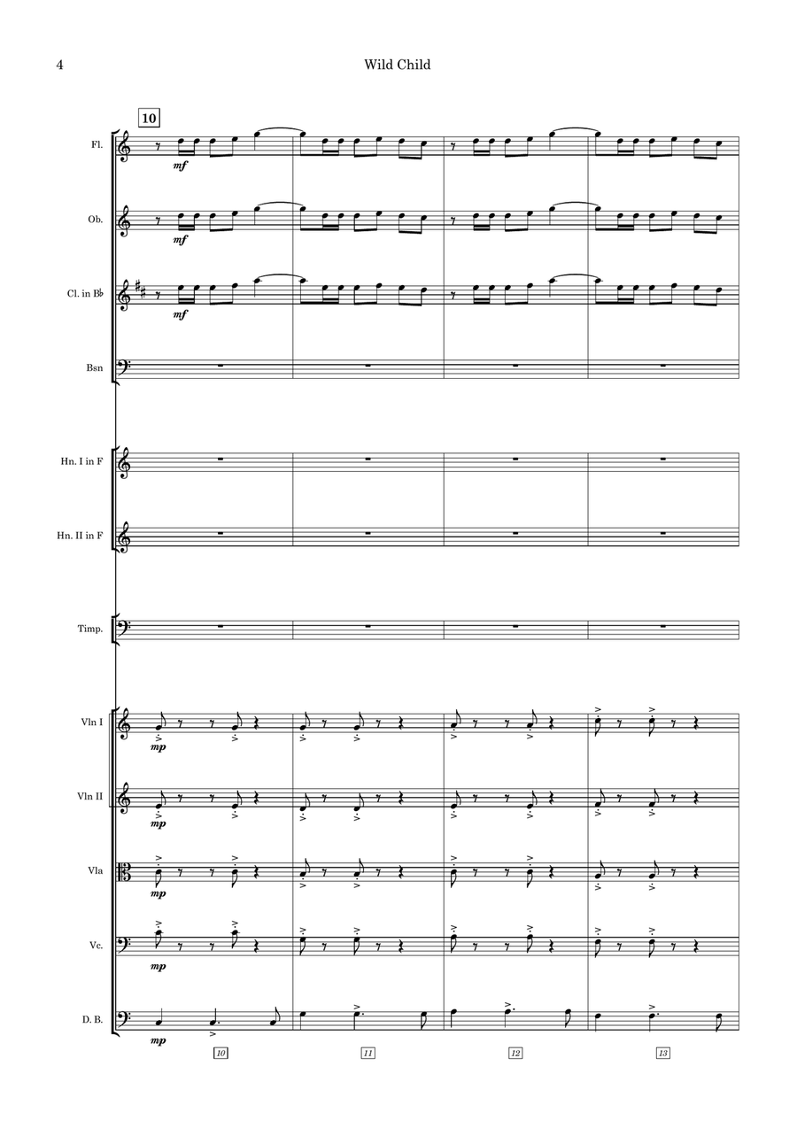 Wild Child Large Ensemble scores gallery preview page 4