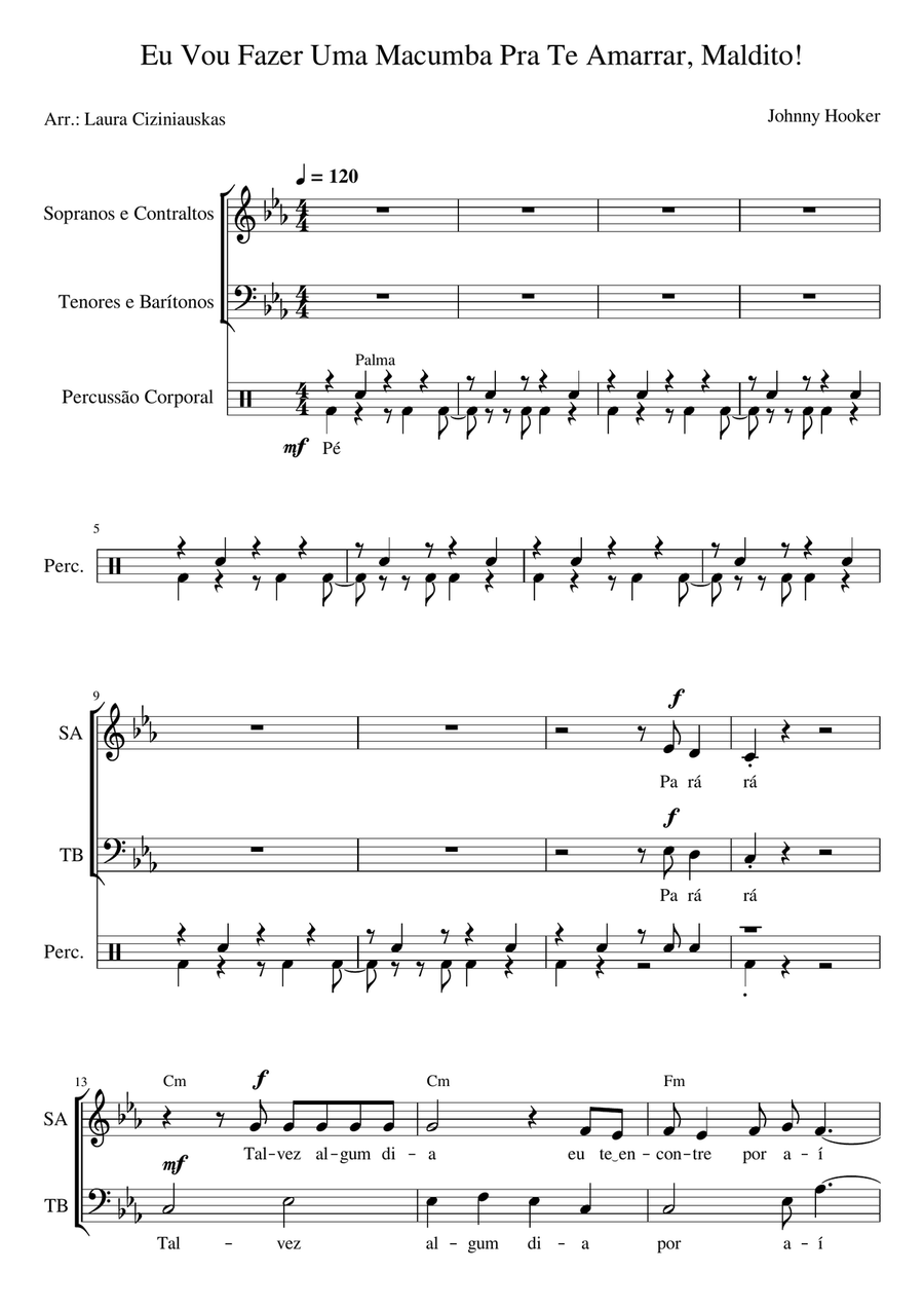 Eu Vou Fazer Uma Macumba Pra Te Amarrar, Maldito! 2-Part scores gallery preview page 1