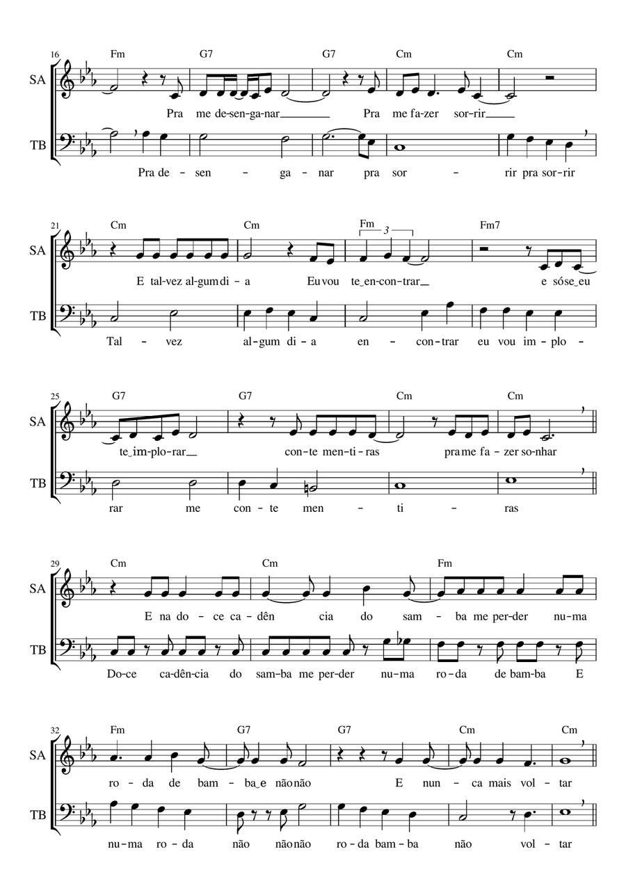 Eu Vou Fazer Uma Macumba Pra Te Amarrar, Maldito! 2-Part scores gallery preview page 2