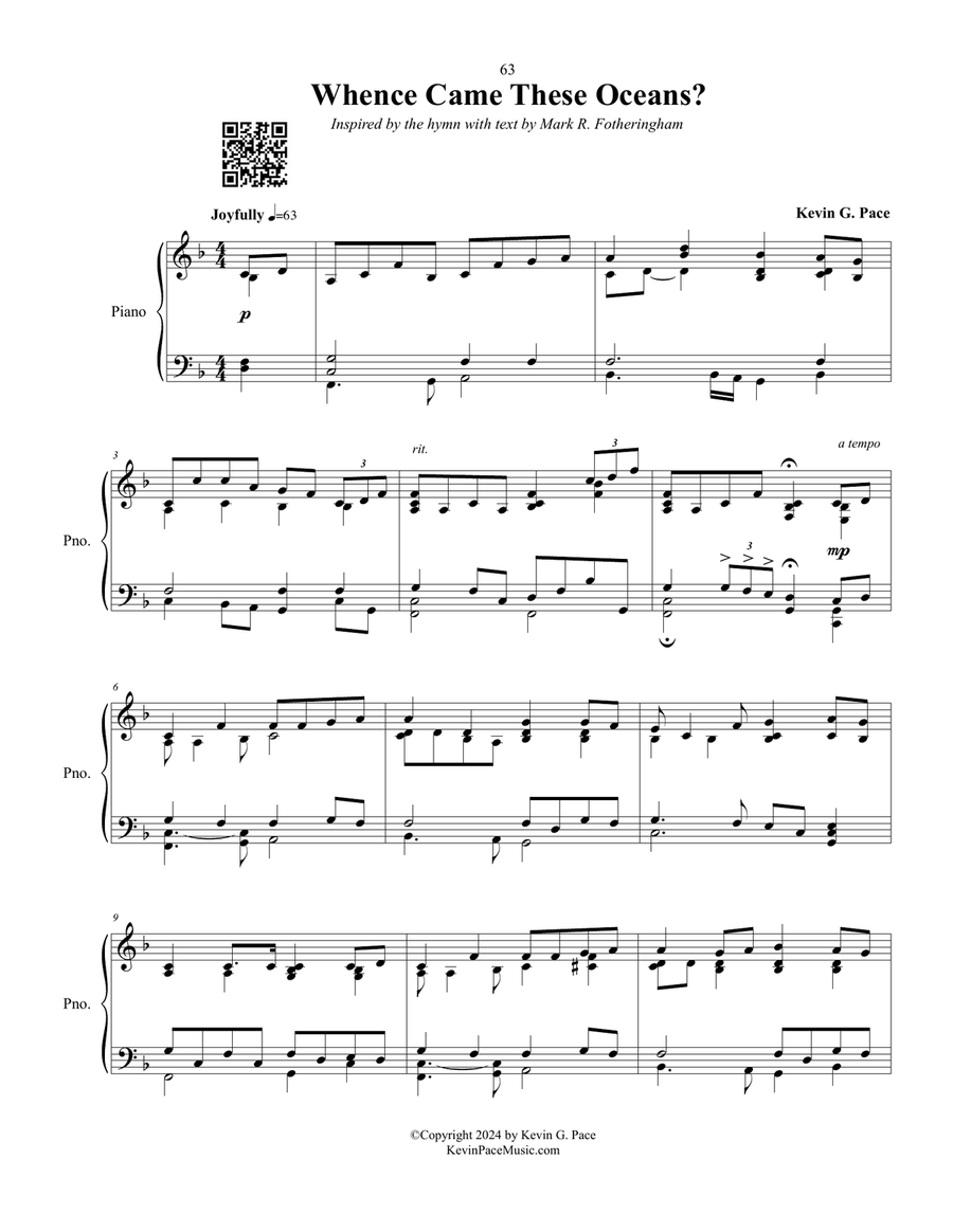 Whence Came These Oceans? - piano solo Piano Solo scores gallery preview page 2